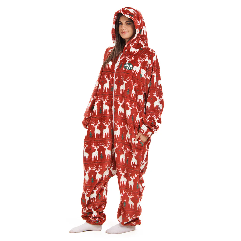 Snuggs Blanket Onesie Red Christmas - Image 5