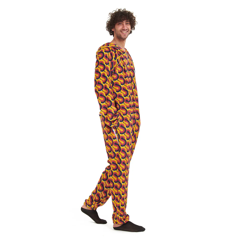 Snuggs Blanket Onesie Red Geometric - Image 2