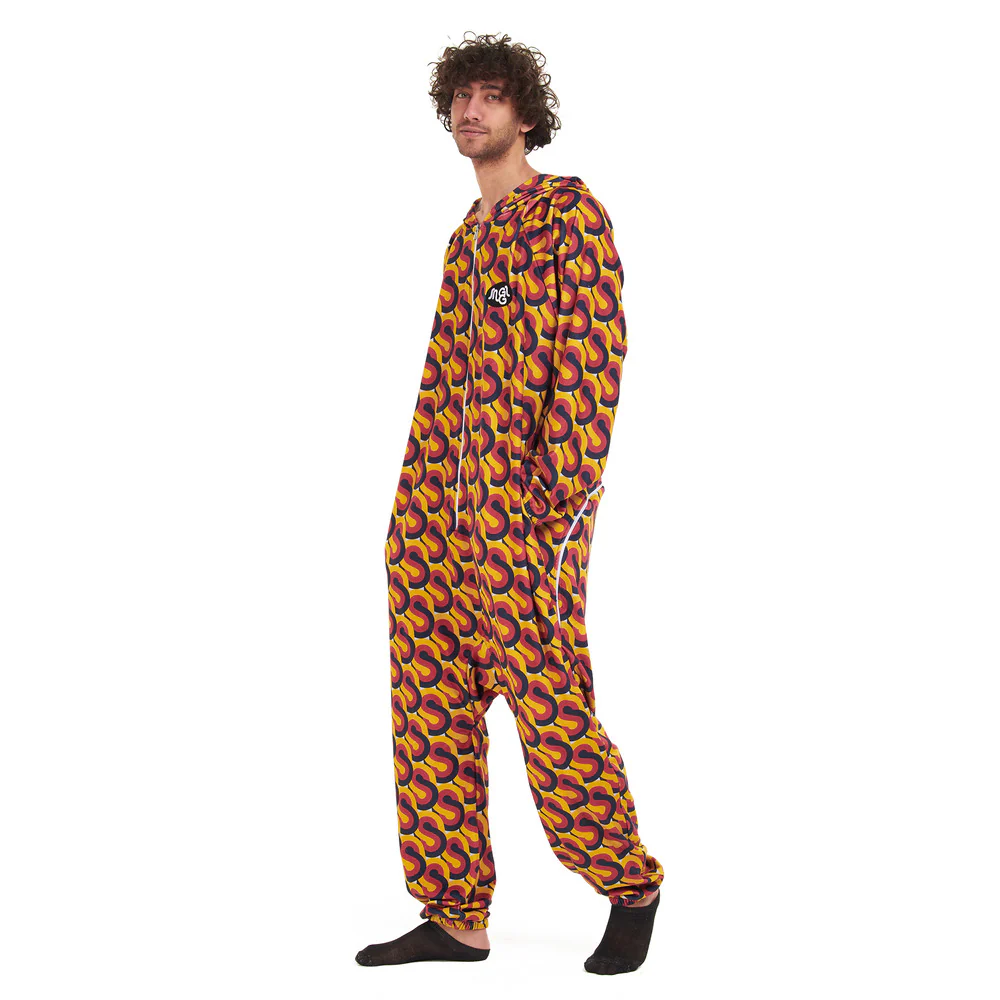 Snuggs Blanket Onesie Red Geometric - Image 6