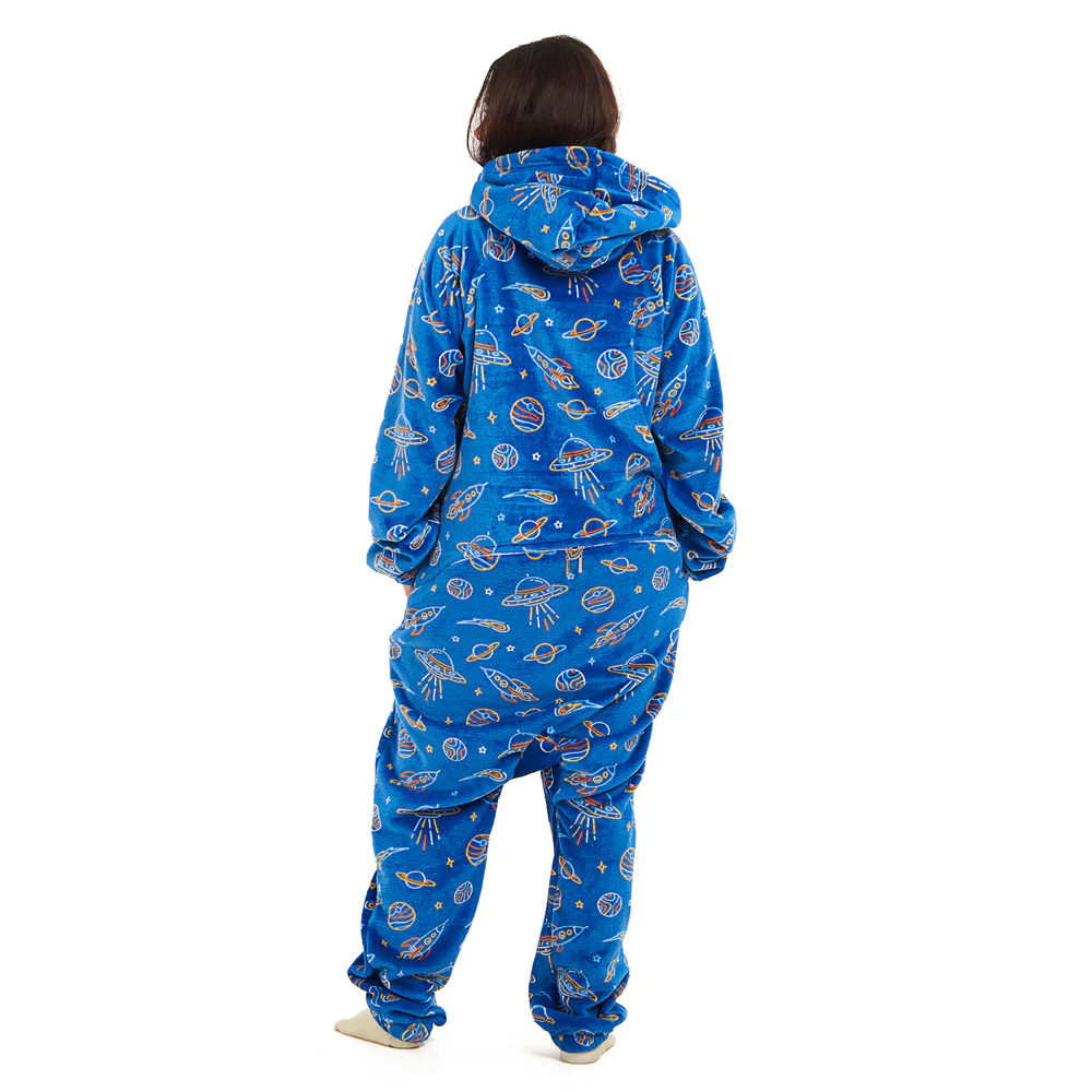 Snuggs Blanket Onesie Royal Blue Space - Image 3