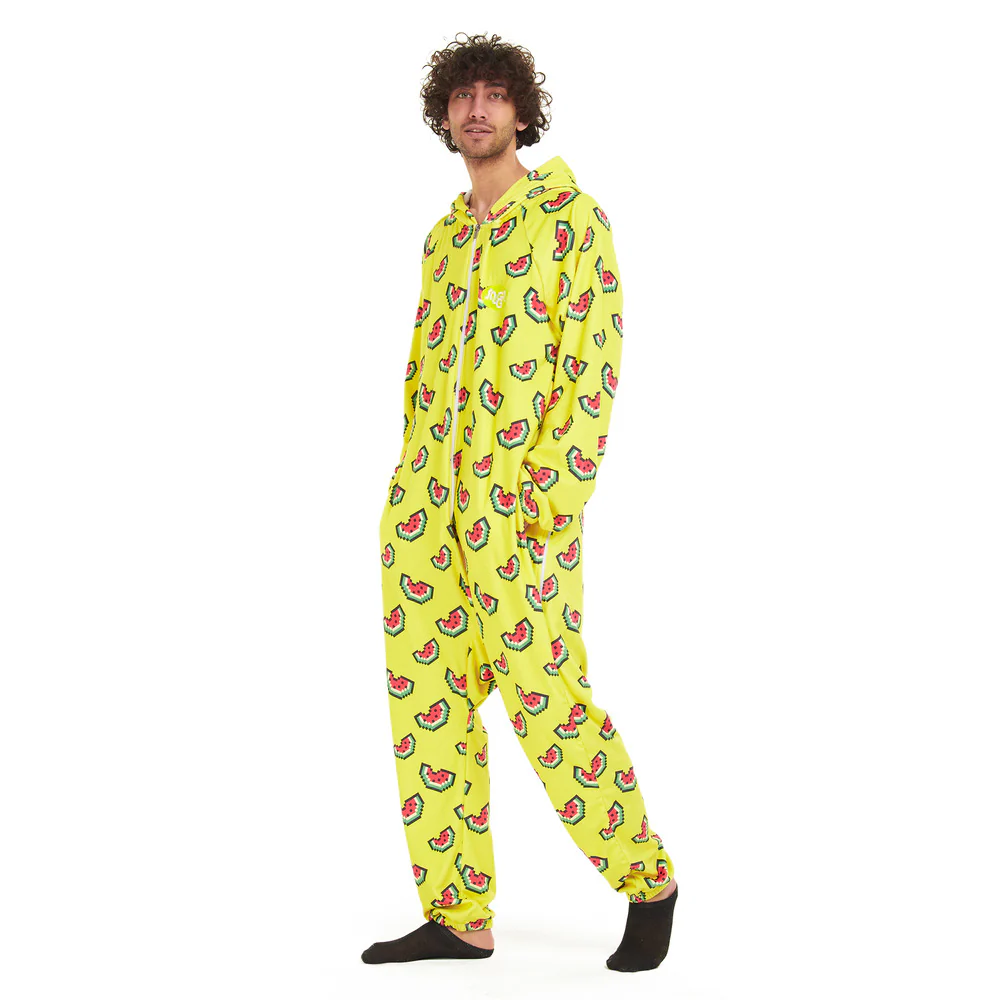 Snuggs Blanket Onesie Yellow Watermelon Pixels - Image 5