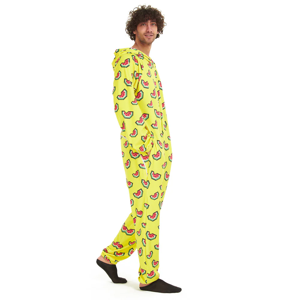 Snuggs Blanket Onesie Yellow Watermelon Pixels - Image 6