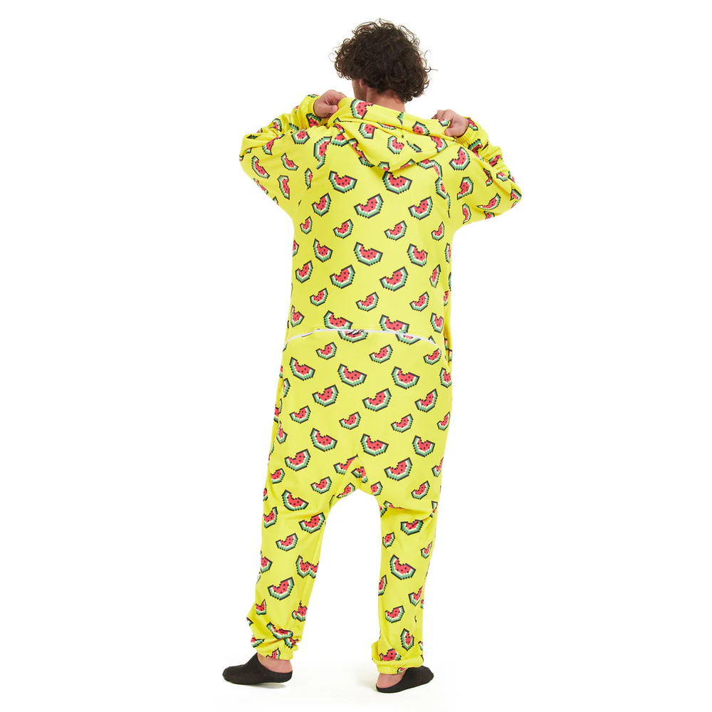 Snuggs Blanket Onesie Yellow Watermelon Pixels - Image 7