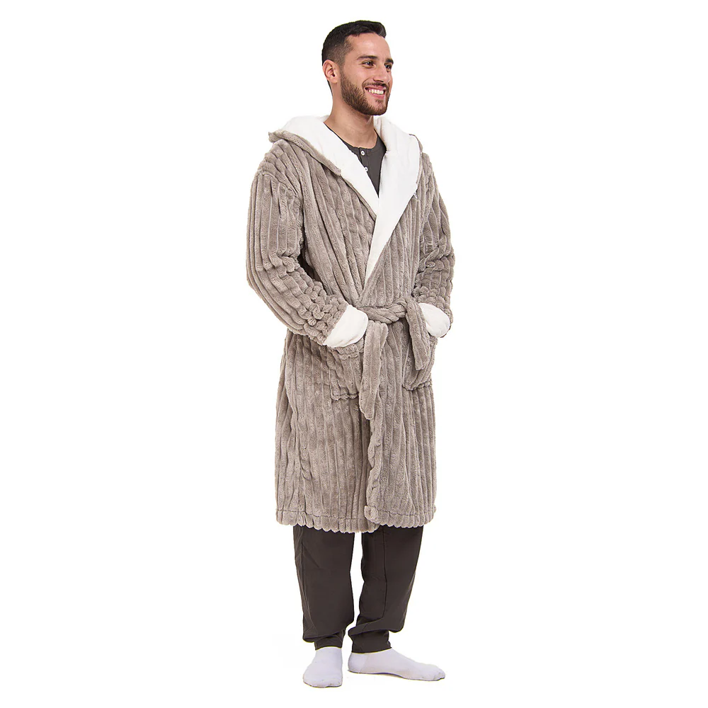 Snuggs Blanket Robe Engraved Lines Cafe - Image 5