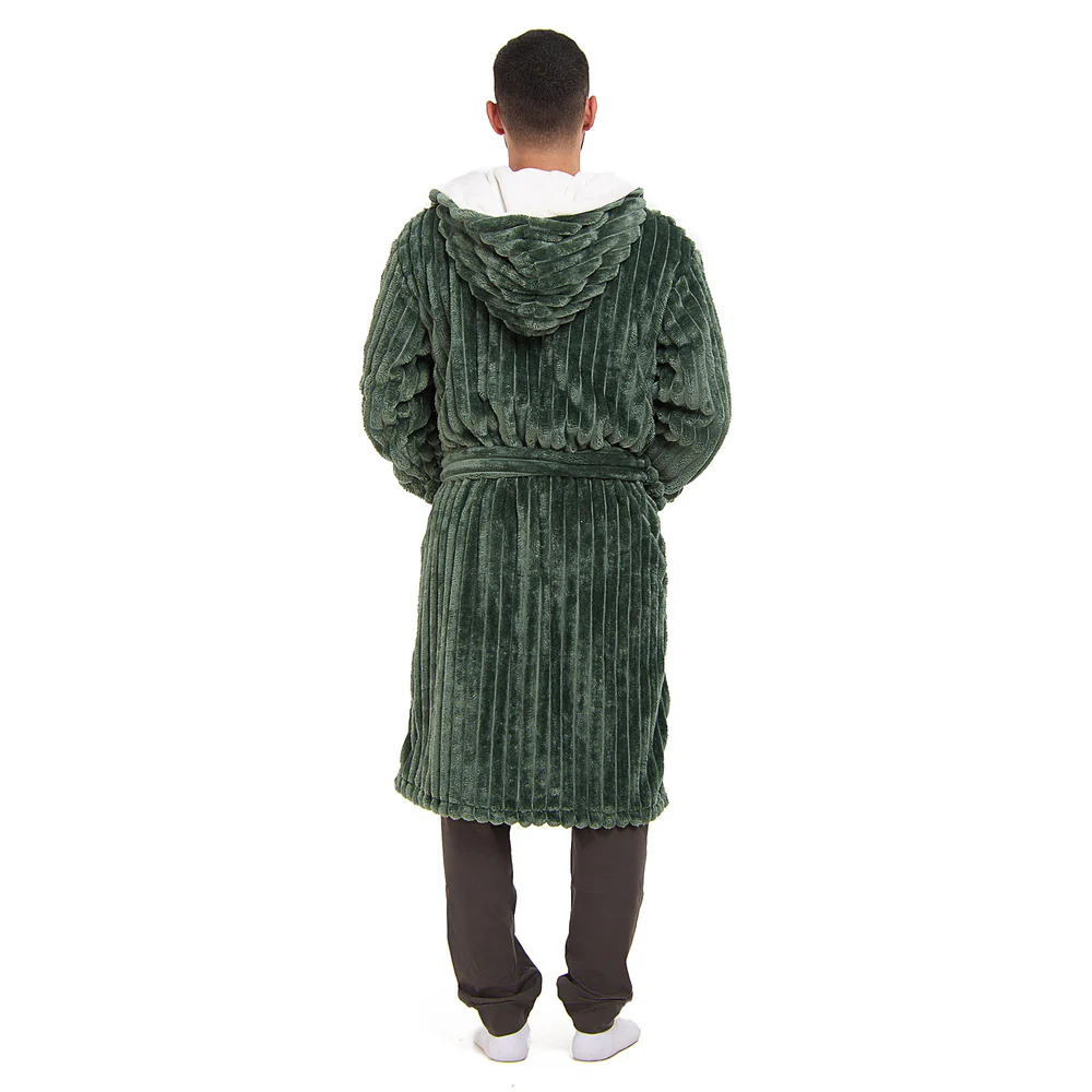 Snuggs Blanket Robe Engraved Lines Green - Image 5