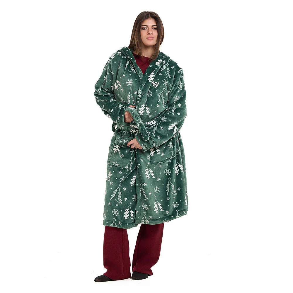 Snuggs Blanket Robe Green Tree Christmas - Image 2