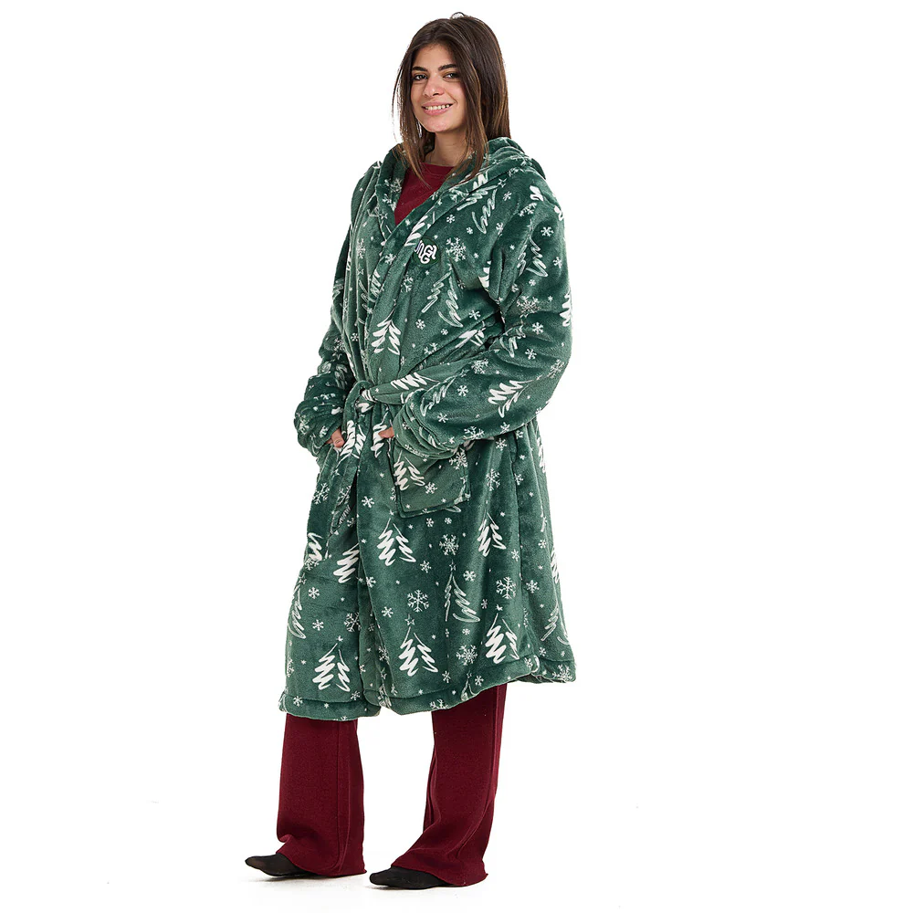 Snuggs Blanket Robe Green Tree Christmas - Image 6