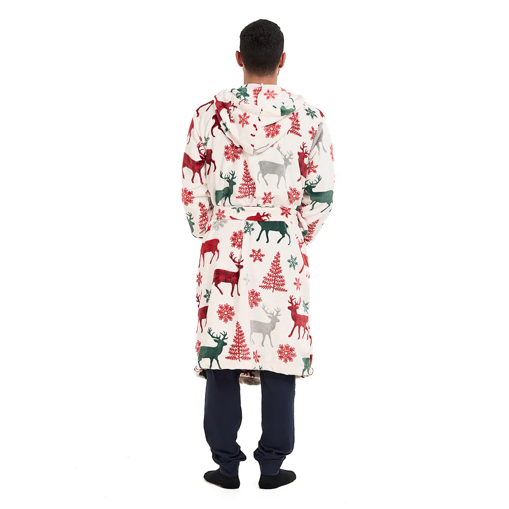 Snuggs Blanket Robe White Deer Christmas - Image 8