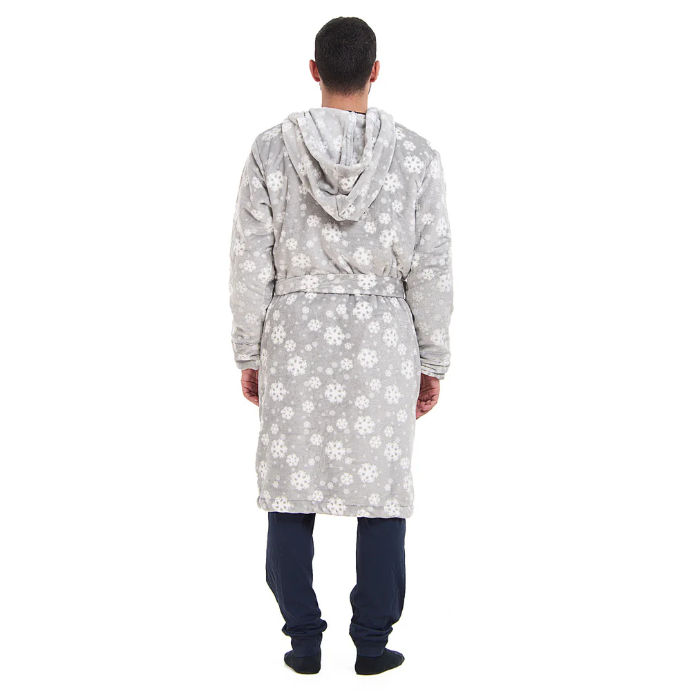 Snuggs Blanket Robe Grey Snowflakes - Image 8