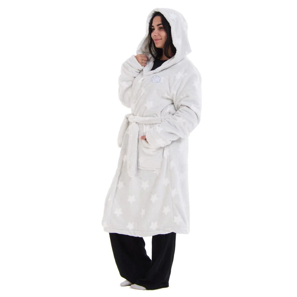 Snuggs Blanket Robe Light Blue Stars - Image 3
