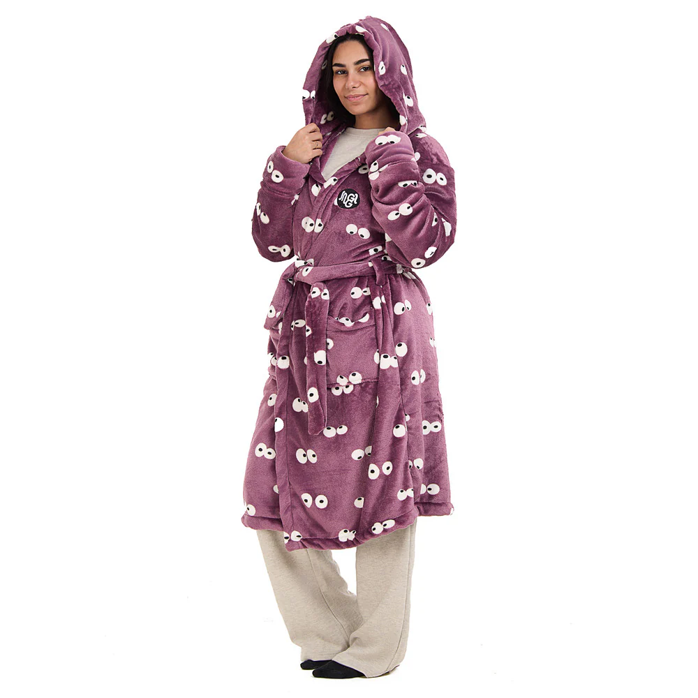 Snuggs Blanket Robe Mauve Eyes - Image 7