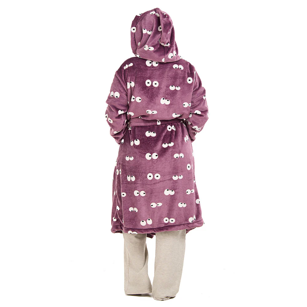 Snuggs Blanket Robe Mauve Eyes - Image 8