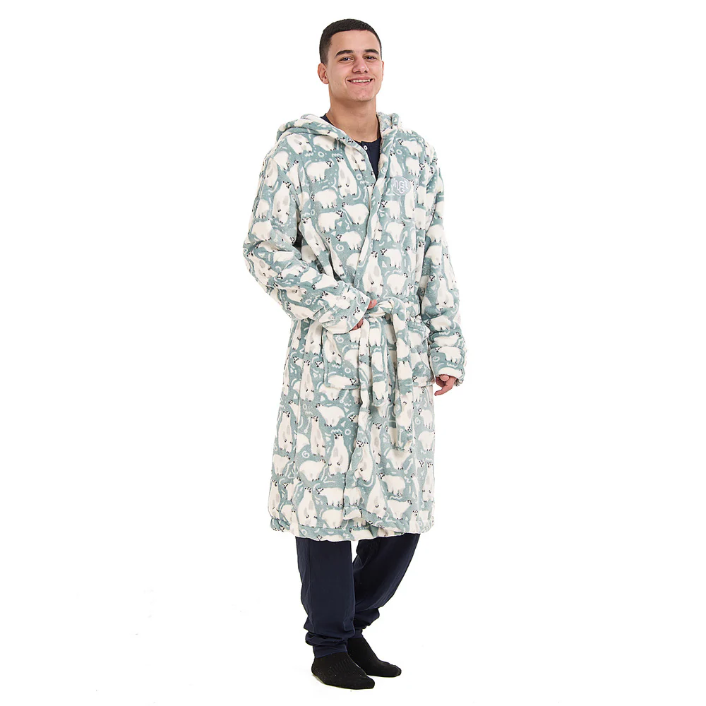 Snuggs Blanket Robe Mint Polar Bear - Image 3