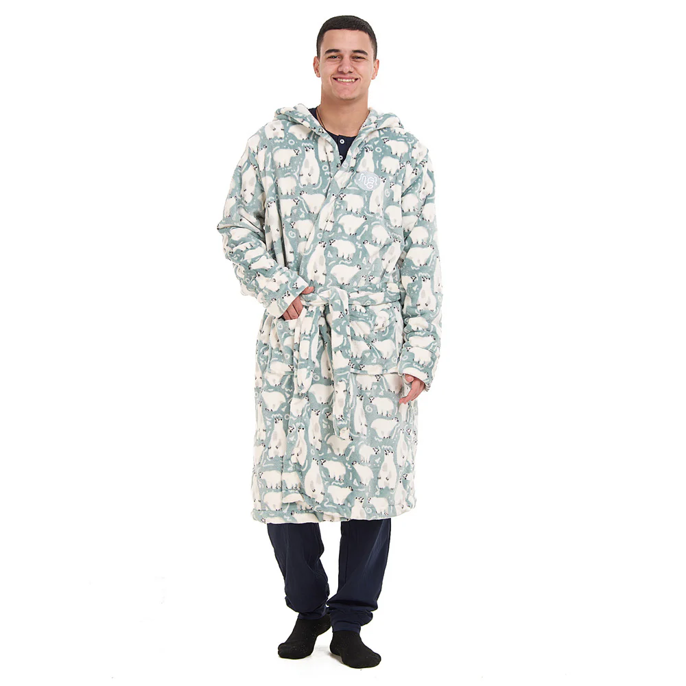 Snuggs Blanket Robe Mint Polar Bear - Image 5