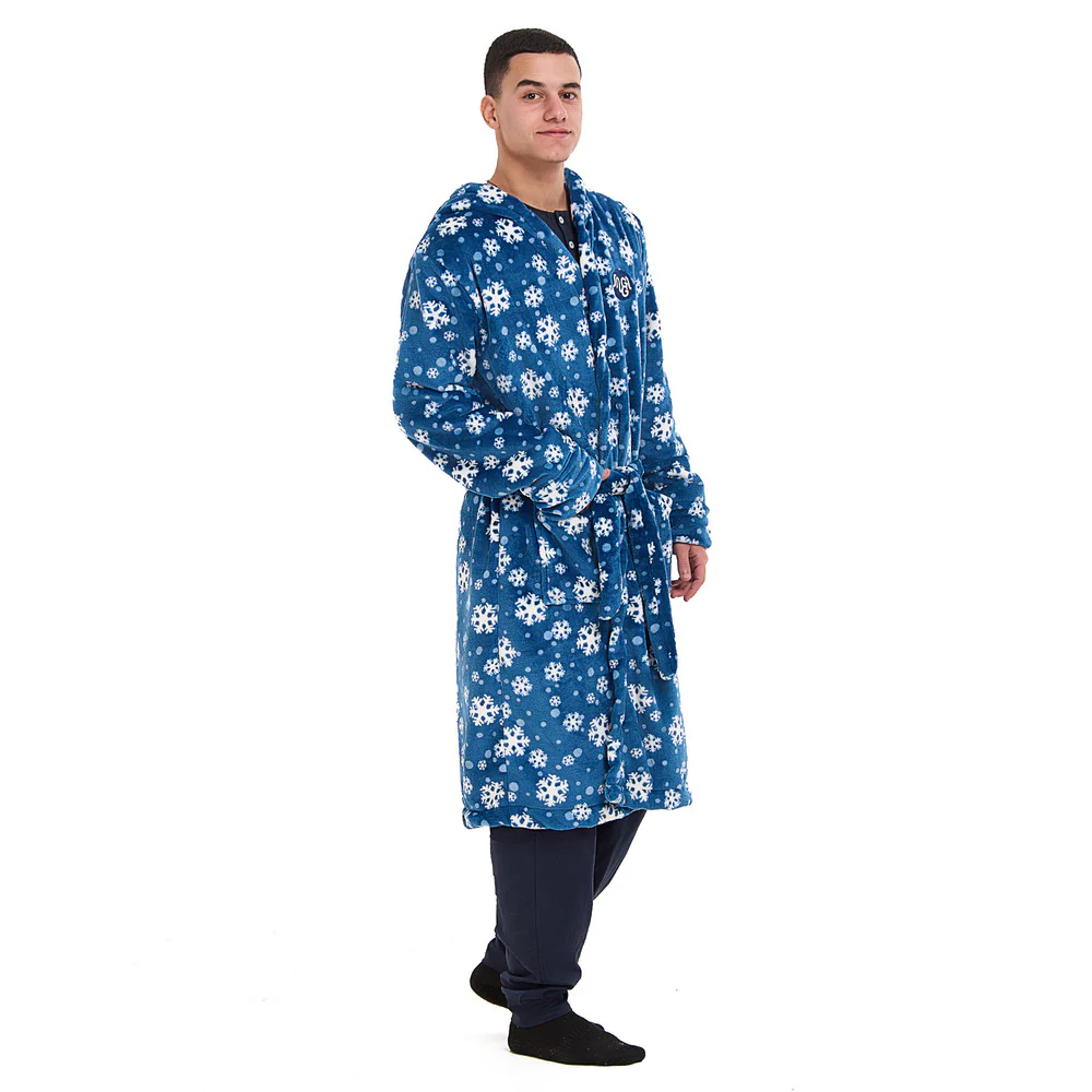 Snuggs Blanket Robe Petroleum Snowflakes - Image 5