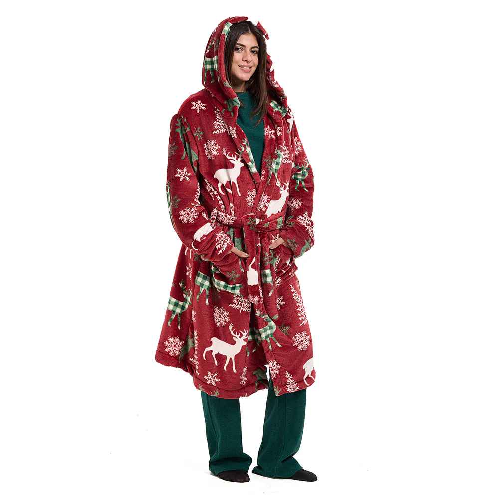 Snuggs Blanket Robe Red Deer Christmas - Image 3