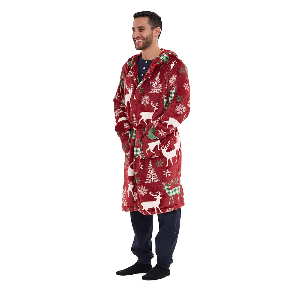 Snuggs Blanket Robe Red Deer Christmas - Image 6