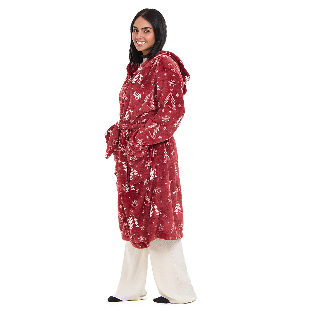 Snuggs Blanket Robe Red Tree Christmas - Image 4