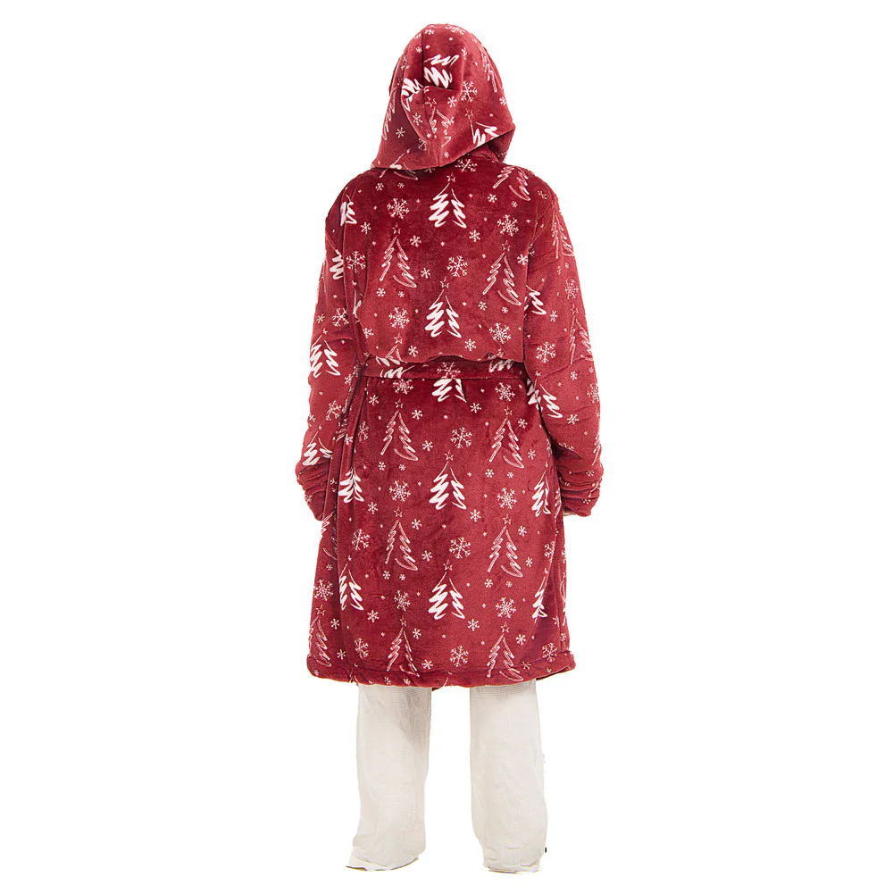Snuggs Blanket Robe Red Tree Christmas - Image 6