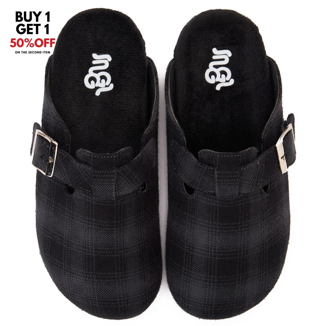 Snuggs Clogs Black x Grey Checkered - Image 5