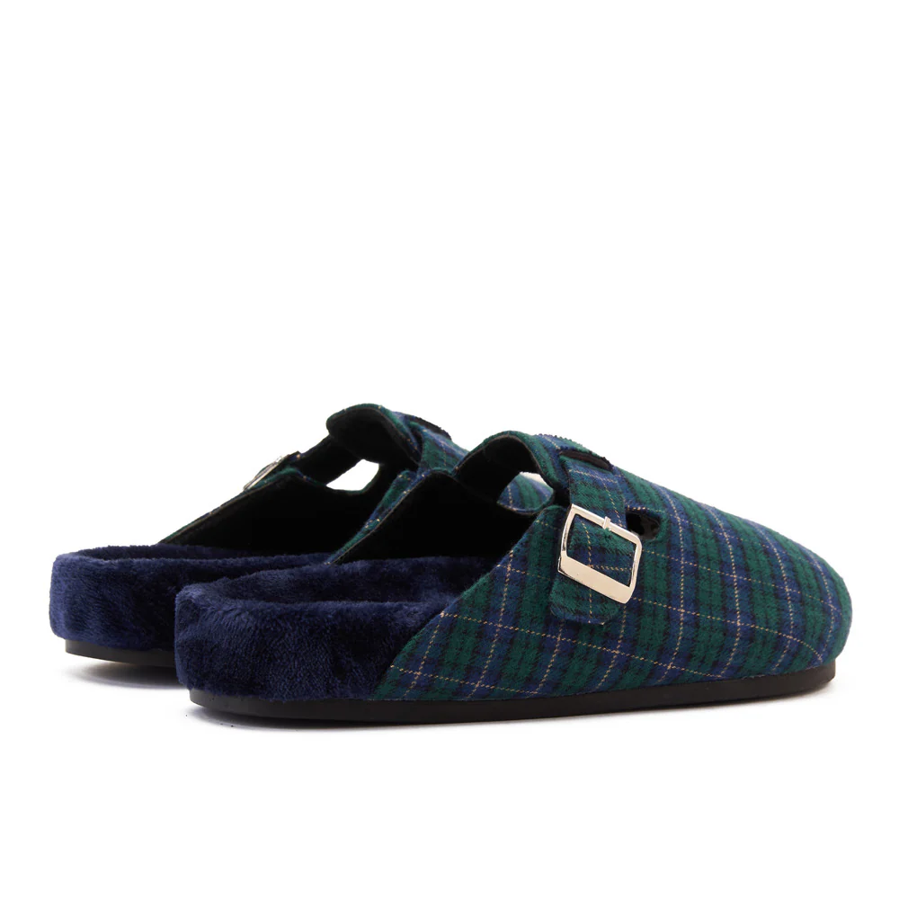 Snuggs Clogs Dark Blue x Green Checkered - Image 2