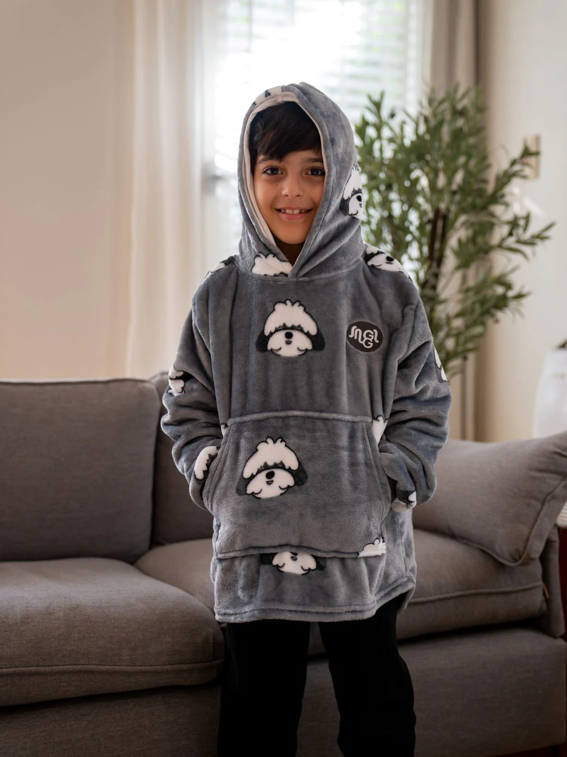 Snuggs Kids Blanket Hoodie Maltese Dog - Image 2