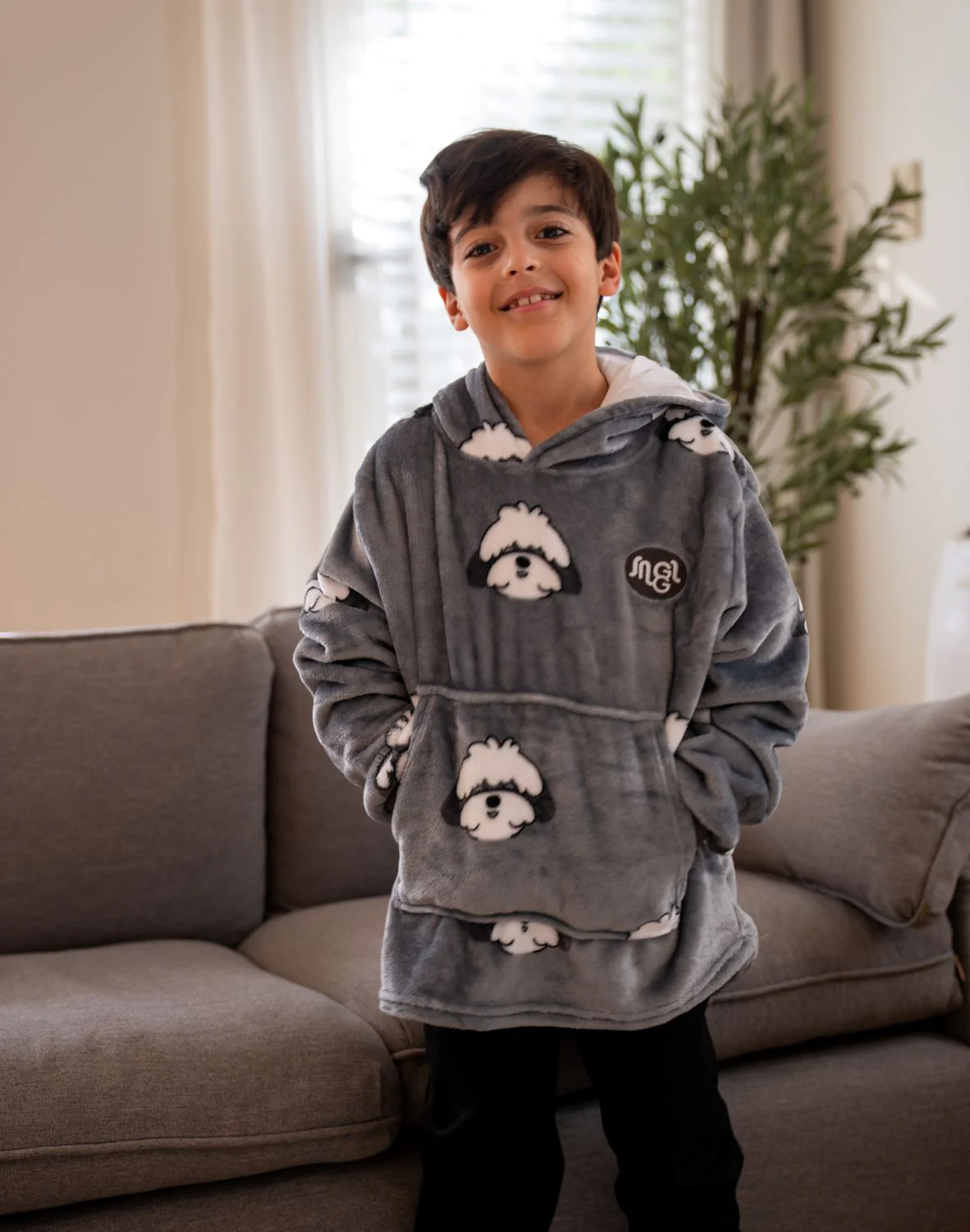 Snuggs Kids Blanket Hoodie Maltese Dog - Image 3