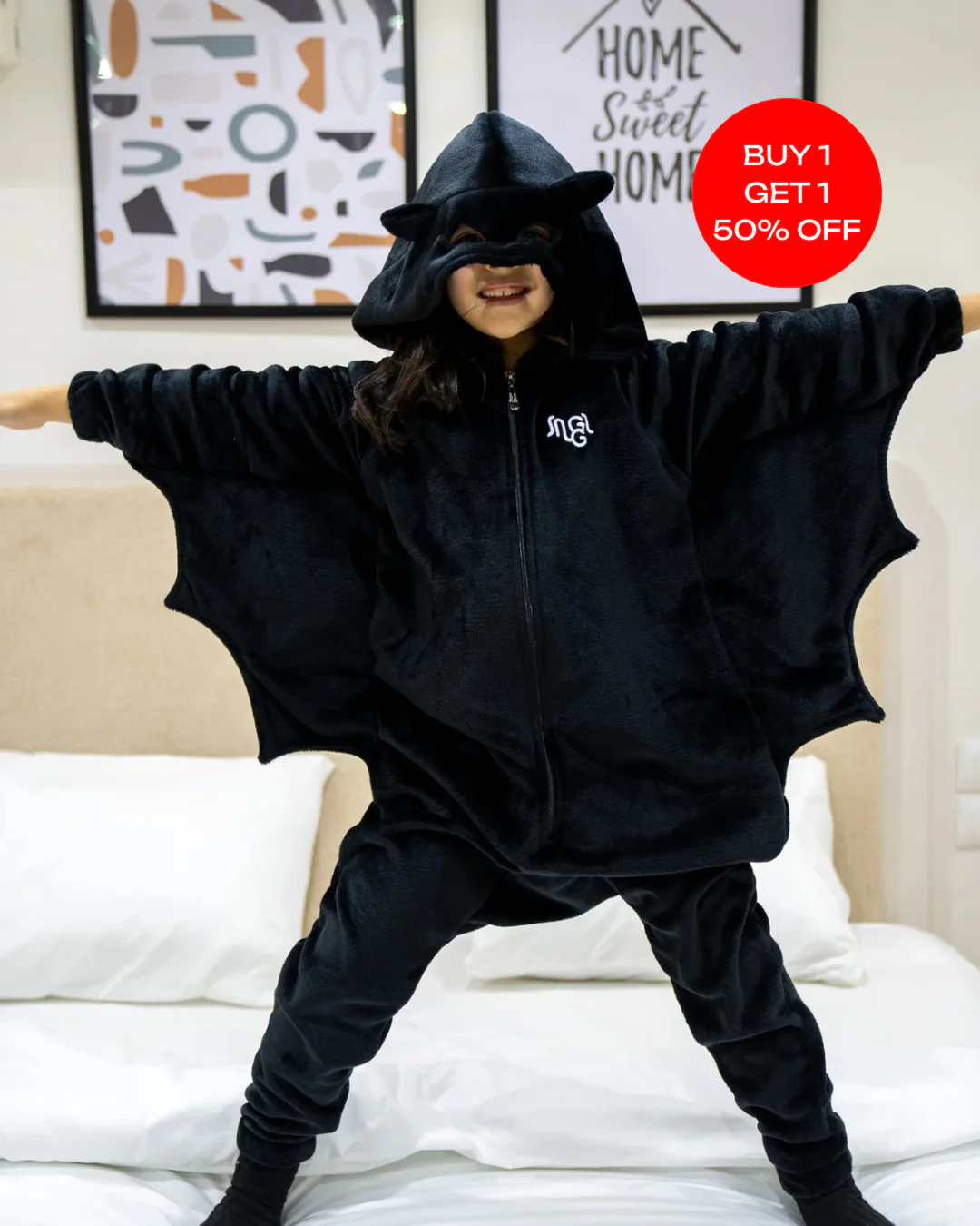Snuggs Kids Blanket Onesie Bat - Image 4