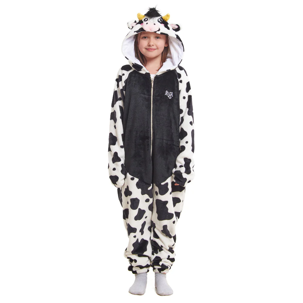 Snuggs Kids Blanket Onesie Black Cow - Image 4