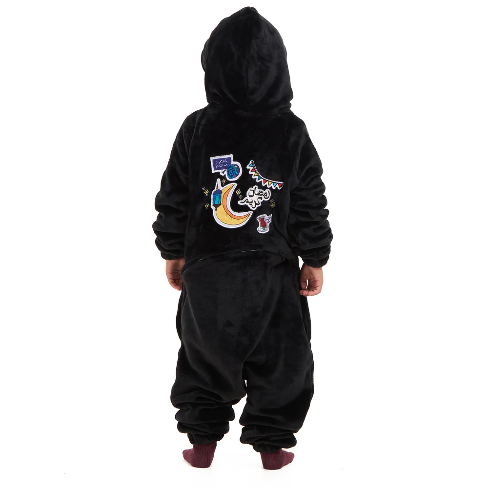 Snuggs Kids Blanket Onesie Black هلال رمضان