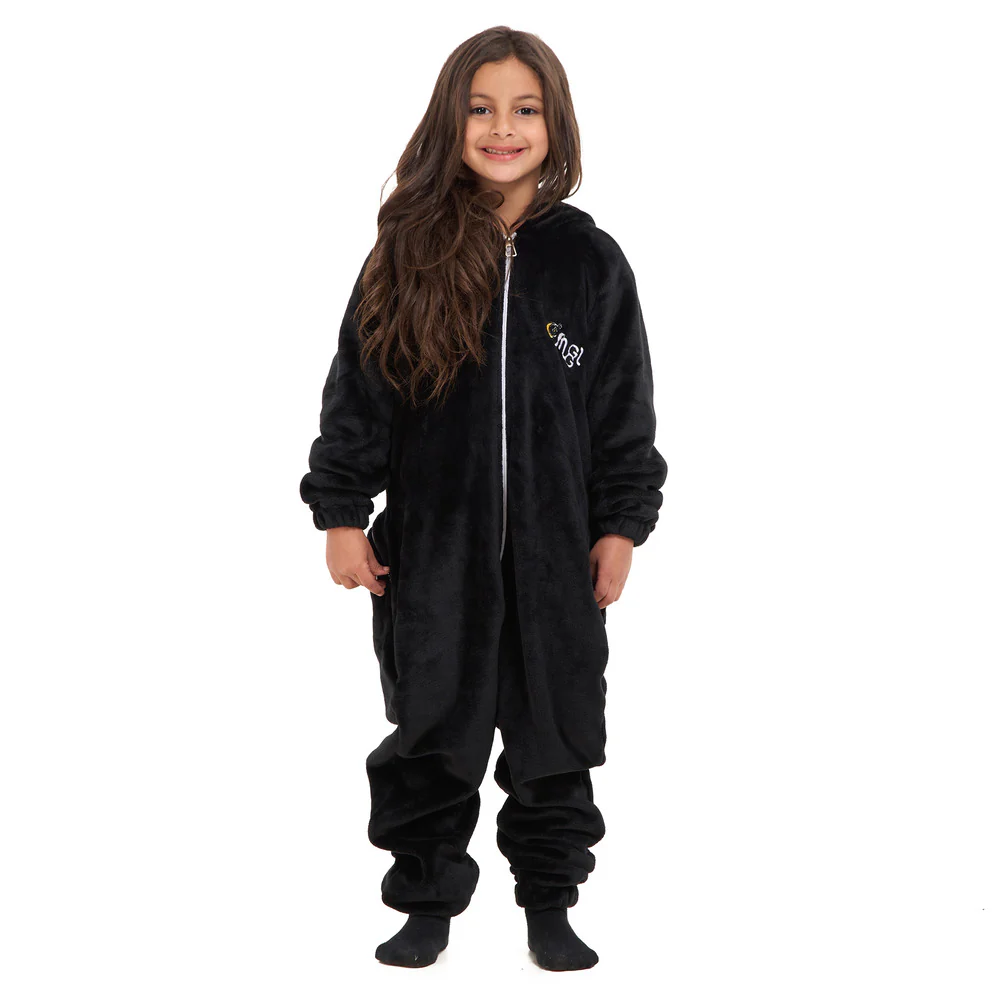 Snuggs Kids Blanket Onesie Black هلال رمضان - Image 2
