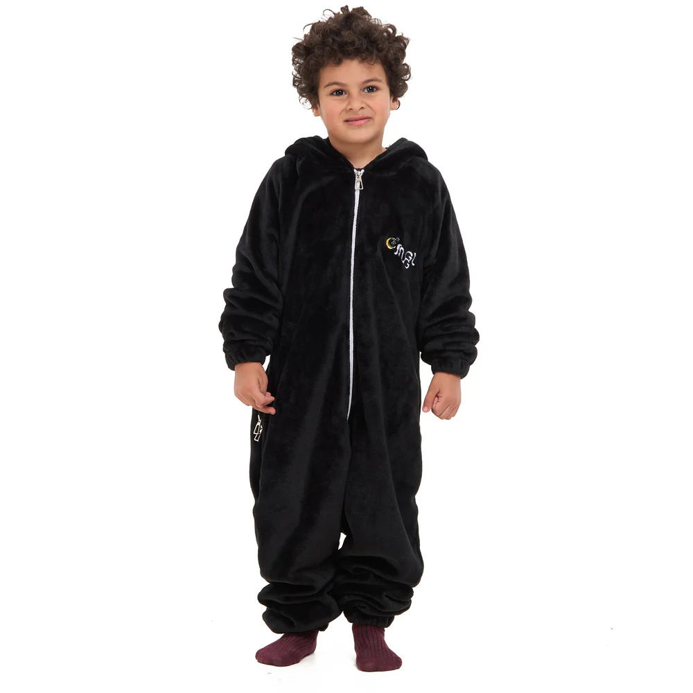 Snuggs Kids Blanket Onesie Black هلال رمضان - Image 3