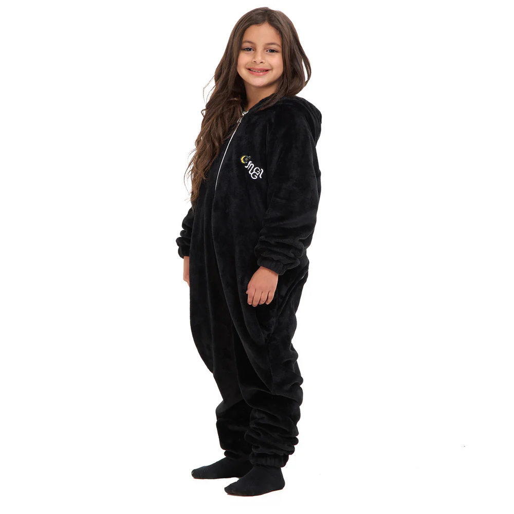 Snuggs Kids Blanket Onesie Black هلال رمضان - Image 4