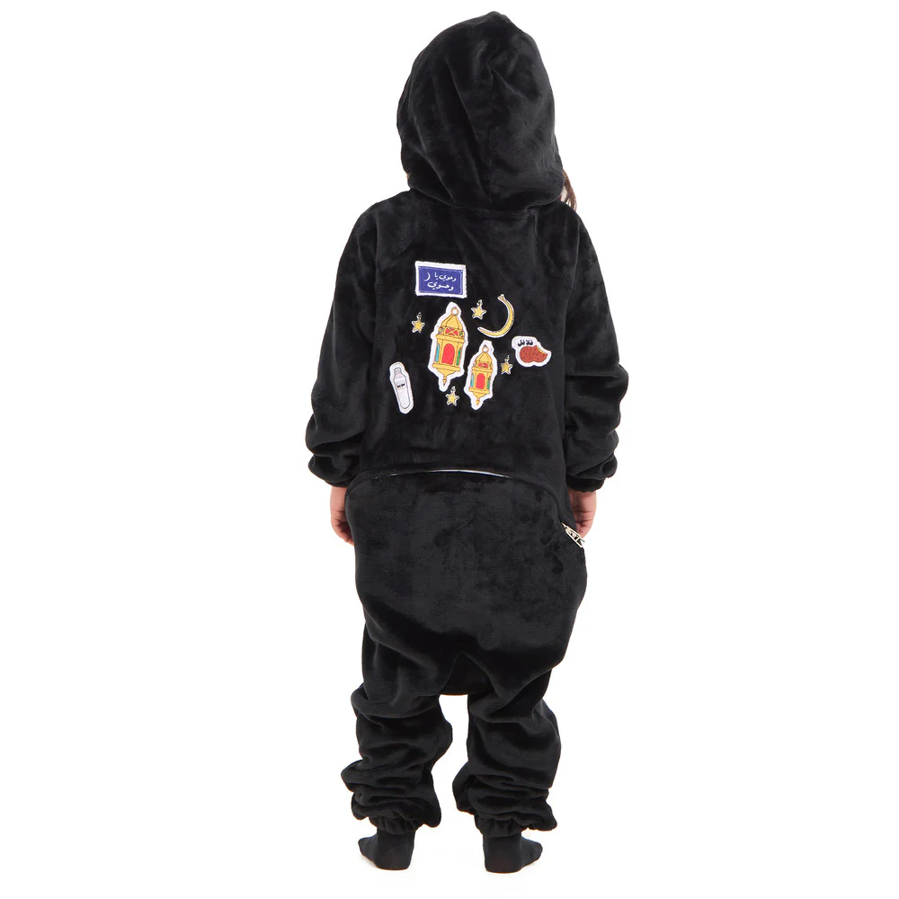 Snuggs Kids Blanket Onesie Black فانوس رمضان - Image 8