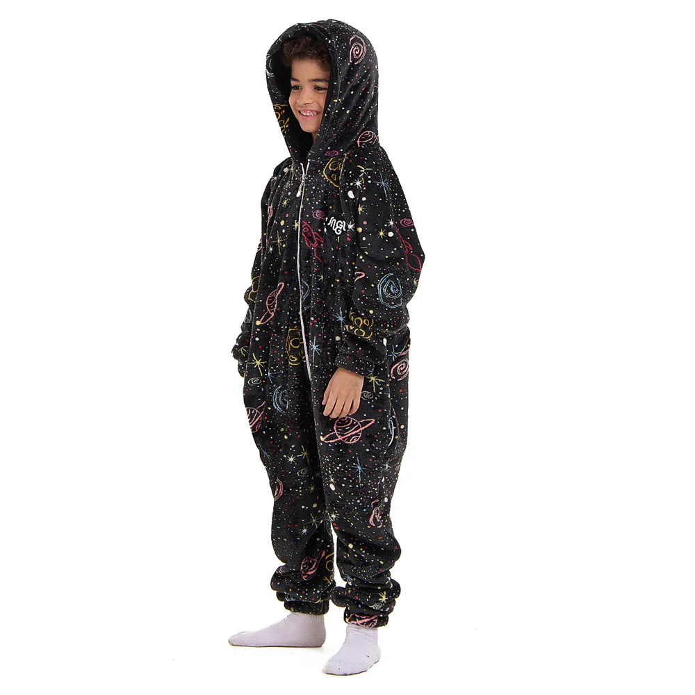 Snuggs Kids Blanket Onesie Black space - Image 3