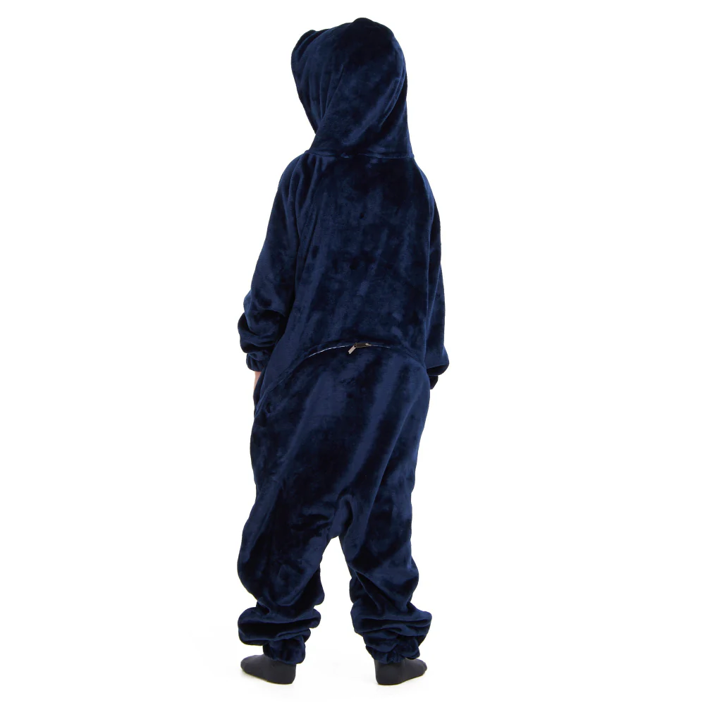 Snuggs Kids Blanket Onesie Christmas Dark Blue - Image 4