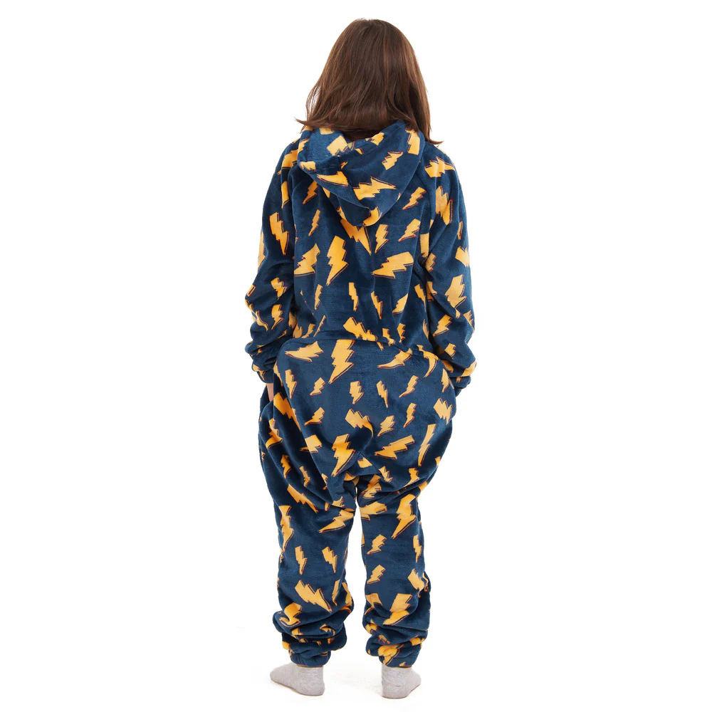 Snuggs Kids Blanket Onesie Dark Blue Bolt - Image 3