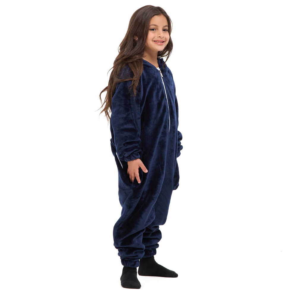 Snuggs Kids Blanket Onesie Dark Blue هلال رمضان - Image 4
