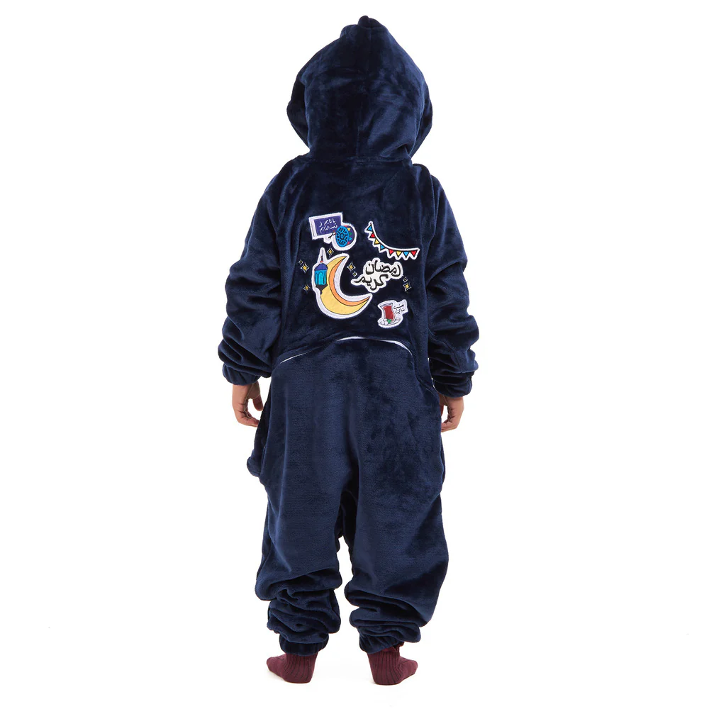 Snuggs Kids Blanket Onesie Dark Blue هلال رمضان - Image 8