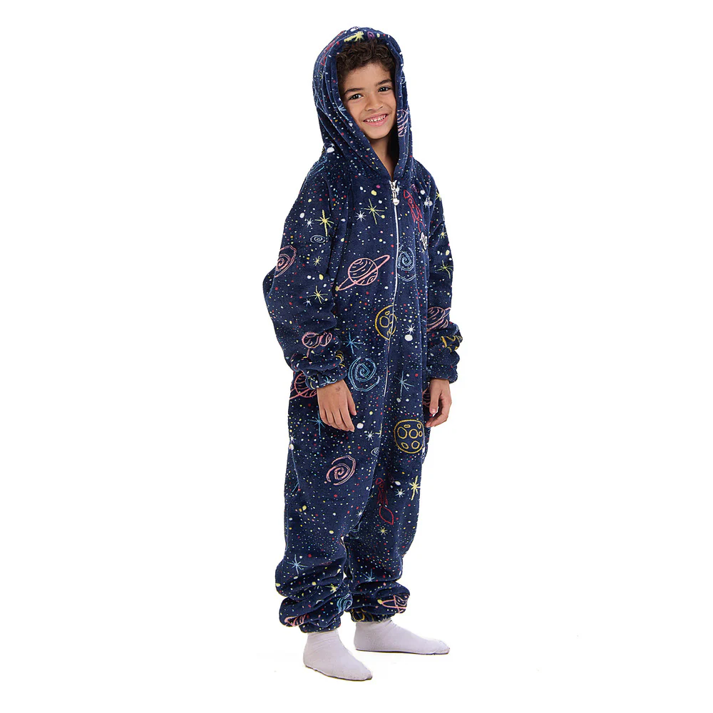 Snuggs Kids Blanket Onesie Dark blue space - Image 2