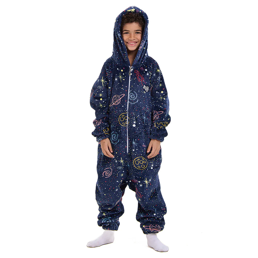 Snuggs Kids Blanket Onesie Dark blue space - Image 3