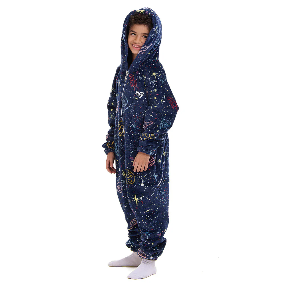 Snuggs Kids Blanket Onesie Dark blue space - Image 4
