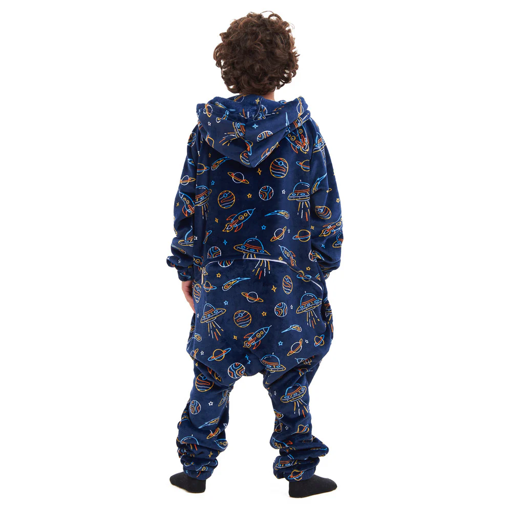 Snuggs Kids Blanket Onesie Dark Blue space - Image 3