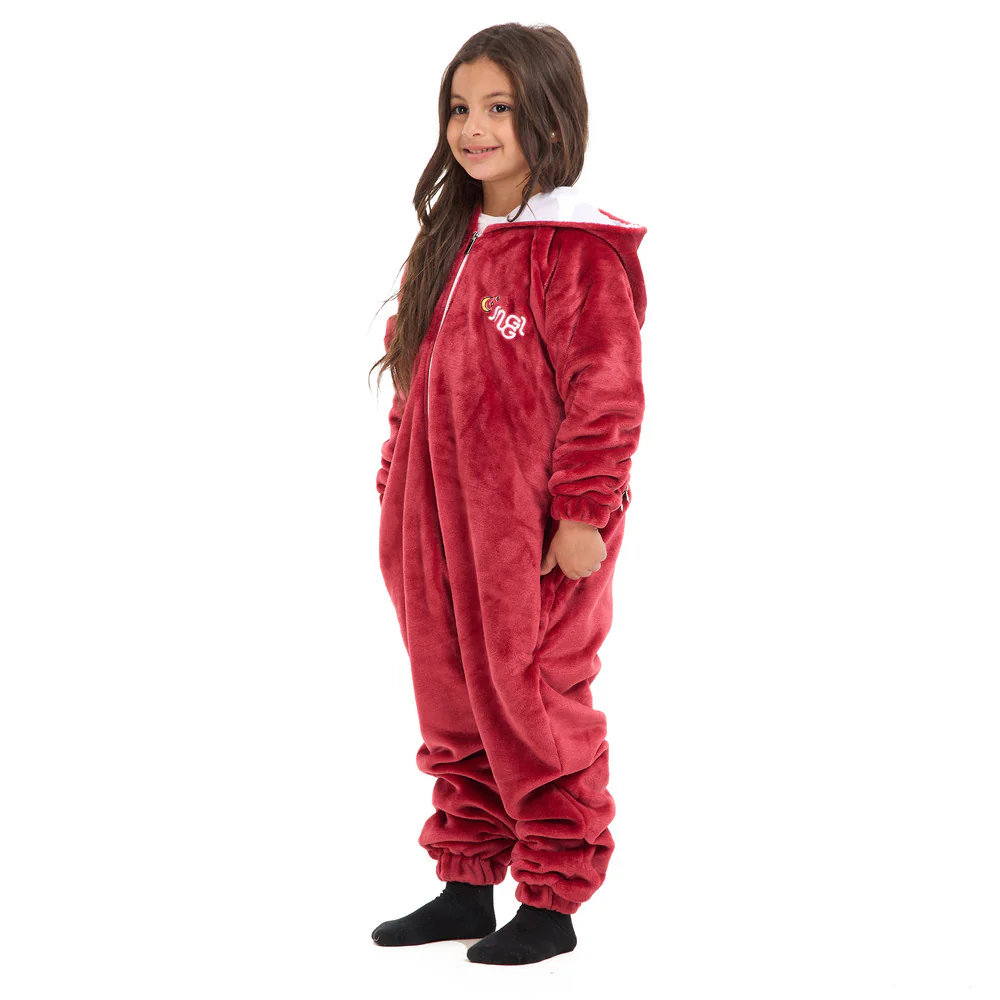 Snuggs Kids Blanket Onesie Dark Red هلال رمضان - Image 3