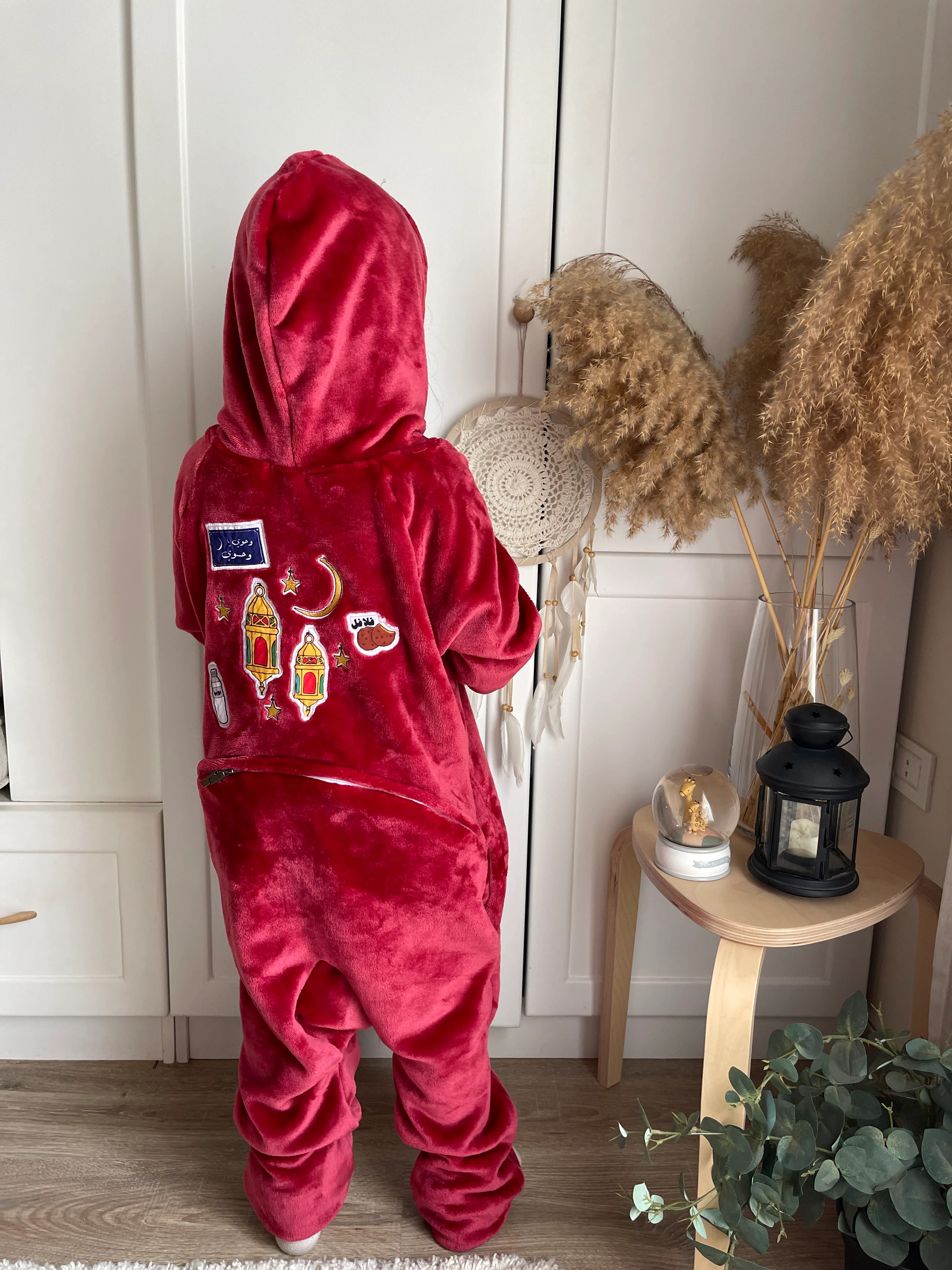 Snuggs Kids Blanket Onesie Dark Red فانوس رمضان - Image 2