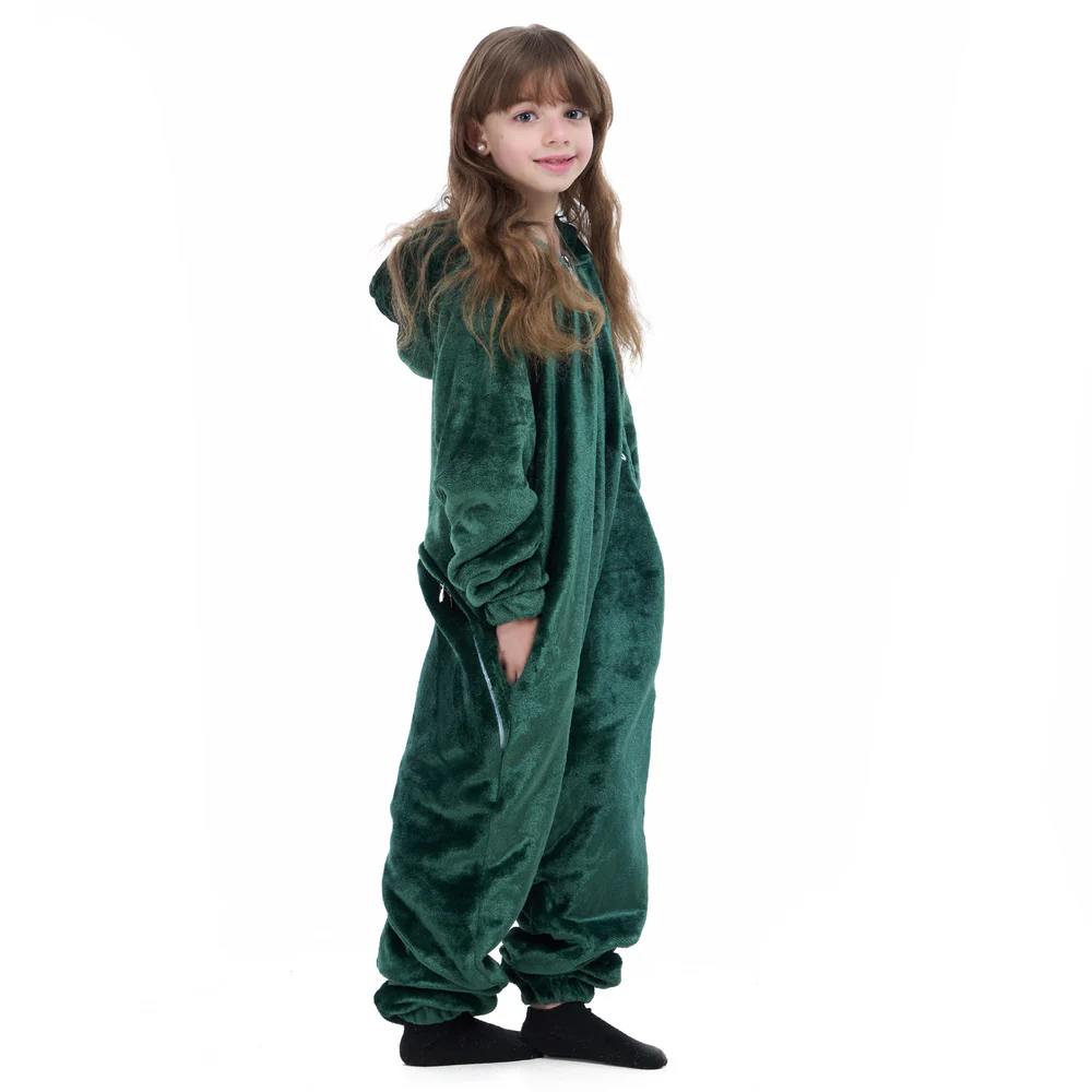 Snuggs Kids Blanket Onesie Christmas Green - Image 2