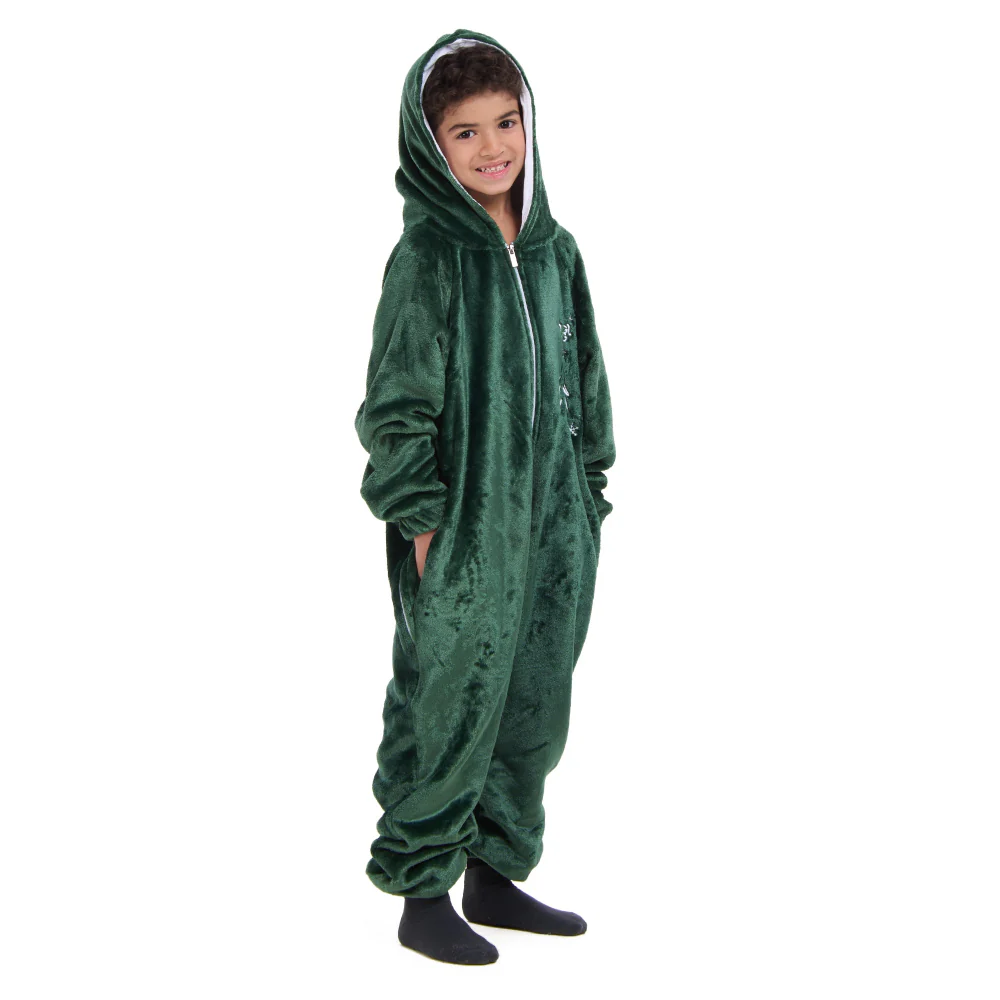 Snuggs Kids Blanket Onesie Christmas Green - Image 5