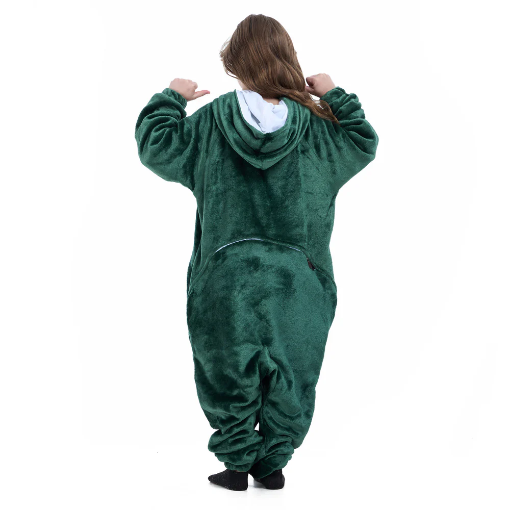 Snuggs Kids Blanket Onesie Christmas Green - Image 7