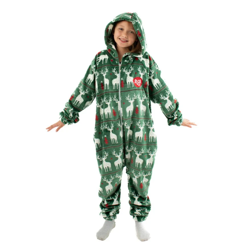Snuggs Kids Blanket Onesie Green christmas - Image 5