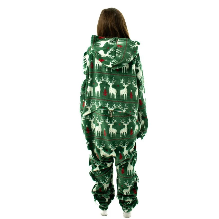 Snuggs Kids Blanket Onesie Green christmas - Image 8